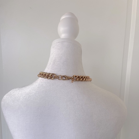 Rose Gold  Plated Chunky Lightweight Necklace - Picture 3 of 10